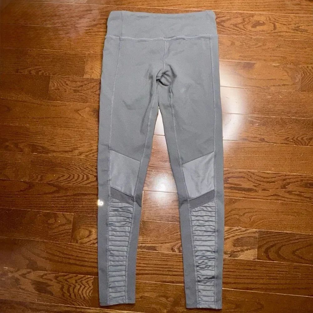 Alo Yoga Leggings Womens Size Small High-Waist Gray Performance Gym Training